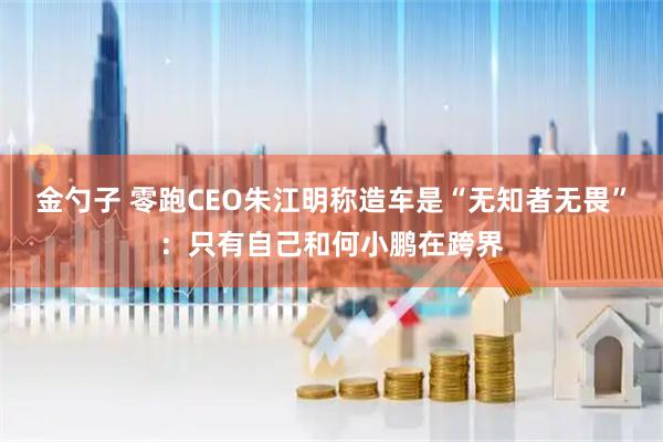 金勺子 零跑CEO朱江明称造车是“无知者无畏”：只有自己和何小鹏在跨界