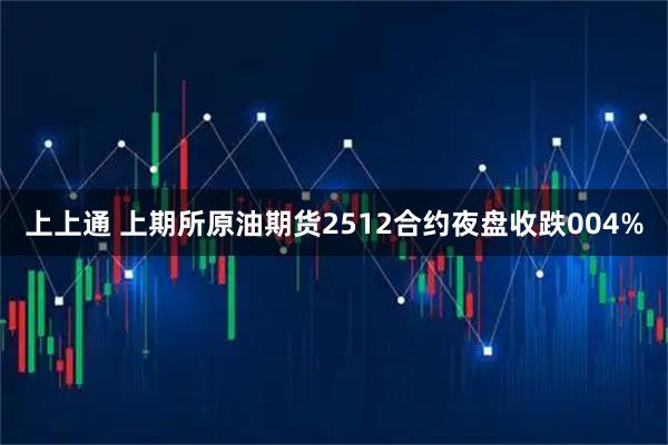 上上通 上期所原油期货2512合约夜盘收跌004%