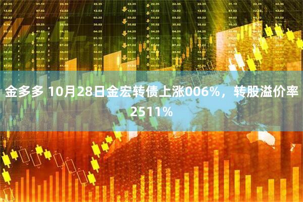 金多多 10月28日金宏转债上涨006%，转股溢价率2511%